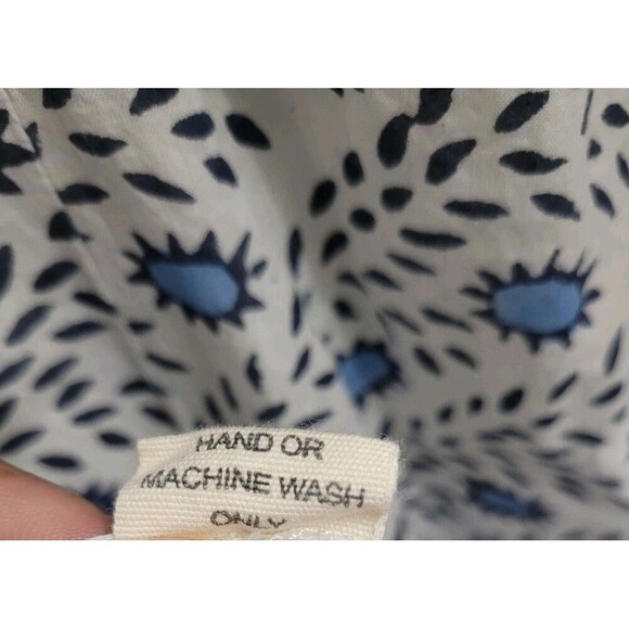 Julia Amory Size Large 100% Cotton Blue White Maxi Dress Prairie Spring Summer - Picture 10 of 11